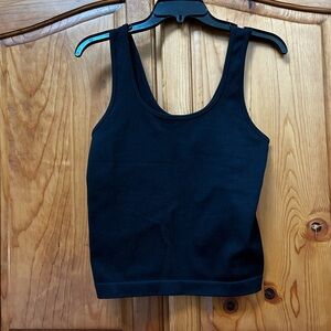 a new day Black Ribbed Top